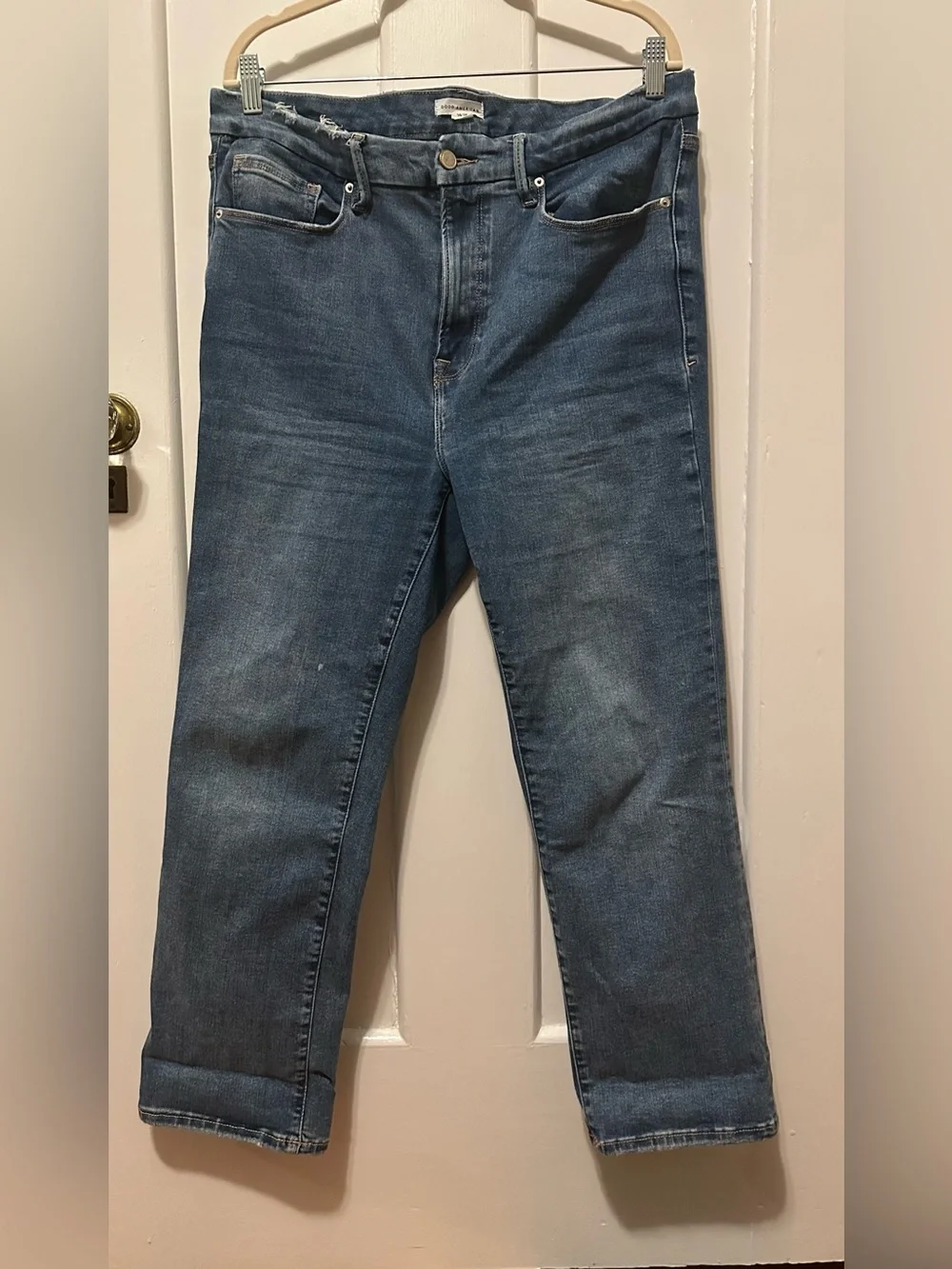 Good American Always Fits Good Legs Straight Jeans (14-18)